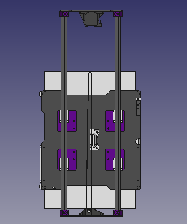 LulzBot TAZ Long Bed Bottom View